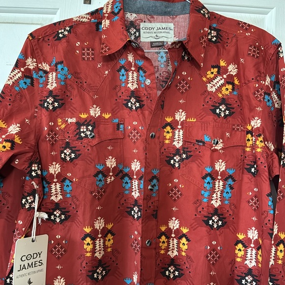James Cody Authentic Western Ware Shirt Rust Color - Picture 3 of 10